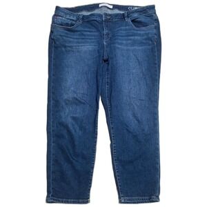 Slink Jeans Curvy Fit Jeans Women's Size 20 Blue Wash Cropped Straight Leg